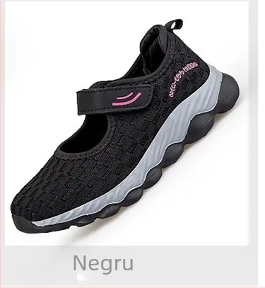 Încălțăminte unisex pentru plimbări cu șireturi, Flying-Weave pe exterior, vârf rotund, talon scăzut 1–3 cm, toamnă 2024
