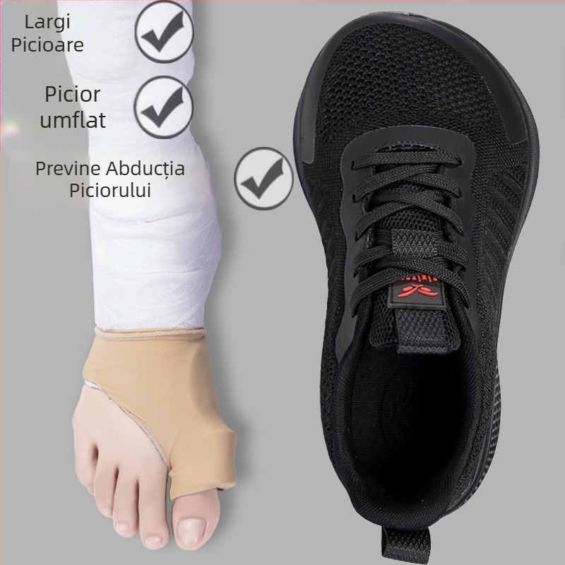 Pantofi de alergare unisex pentru picioare late, partea superioară din țesătură, vârf rotund, închidere cu șireturi în față, lansare toamna 2025