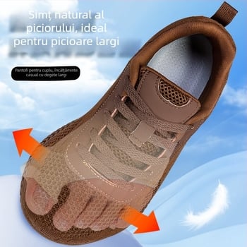 Pantofi de mers pentru picioare late – extra late, calzi, potriviți hallux valgus, închidere cu șiret în față