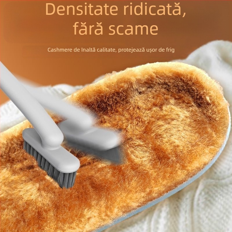 Insoles pentru cizme de iarnă – fleece căptușite, respirabile; model XY39; material: Dali cotton + long hair crystal velvet; talpă întreagă