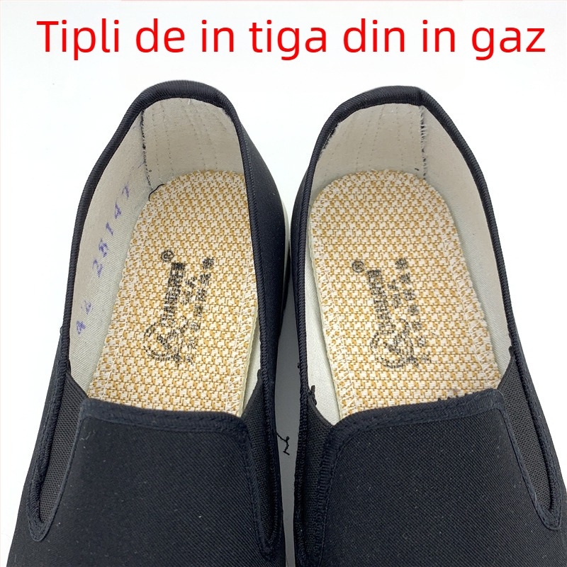 Pantofi de lucru din pânză, unisex — slip-on cu bandă elastică, respirabili, durabili, talpă din cauciuc