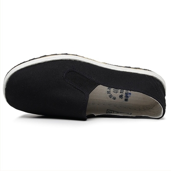 Pantofi din pânză unisex pentru purtare zilnică | vârf rotund, partea superioară din bumbac, talpă din cauciuc, deschidere superficială, origine Shandong