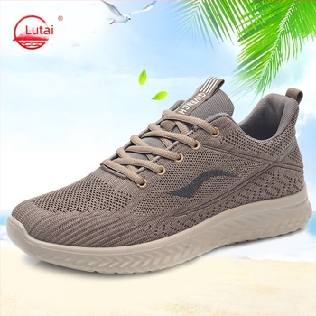 Pantofi sport casual bărbați cu partea superioară din plasă, respirabili, ușori, rezistenți la uzură, cu șireturi