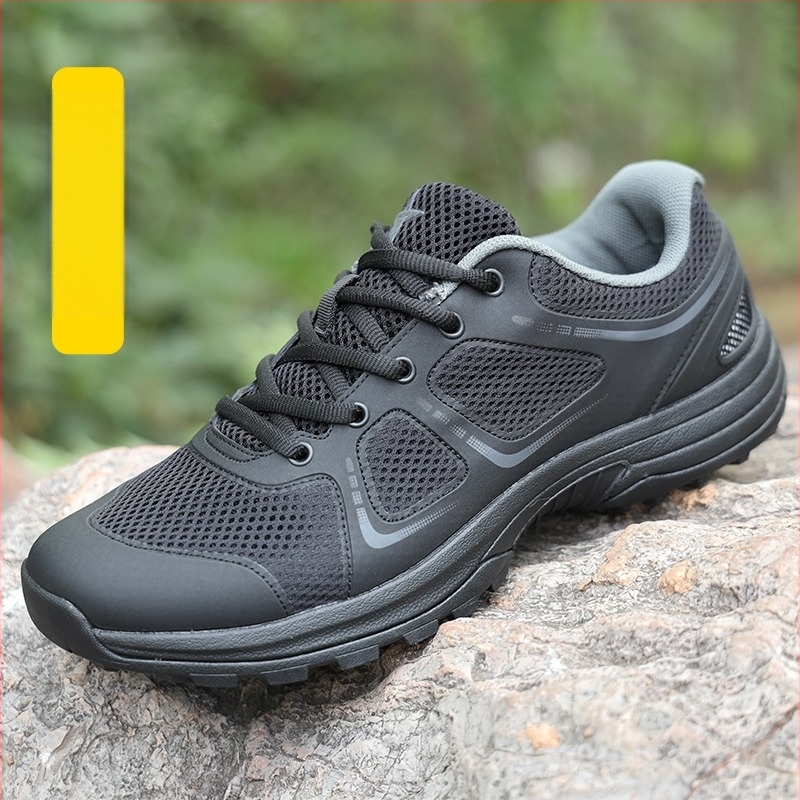 Pantofi de drumeție pe malul râului pentru bărbați, partea superioară din material textil, căptușeală din plasă, talpă din cauciuc, închidere cu șireturi