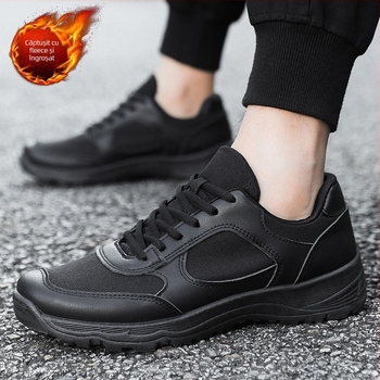 Pantofi de antrenament unisex, partea superioară PU+mesh, talpă injectată, guler scurt, șireturi