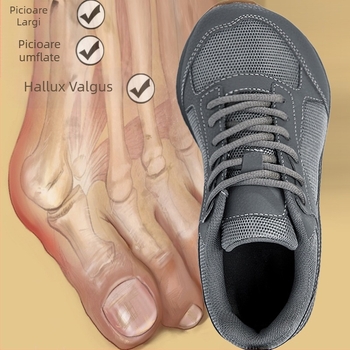 Pantofi de alergare unisex, cu talpă antiderapantă, upper din plasă respirabilă, închidere cu șireturi în față, vârf lat, pentru purtare zilnică, potriviți pentru toate anotimpurile.