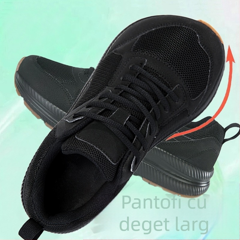 Pantofi de alergare unisex, cu talpă antiderapantă, upper din plasă respirabilă, închidere cu șireturi în față, vârf lat, pentru purtare zilnică, potriviți pentru toate anotimpurile.