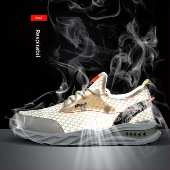 Pantofi de alergare din plasă pentru bărbați – respirabili, ușori, șireturi, talpă de cauciuc, vară 2025