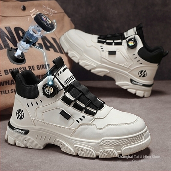 Bocanci Martin pentru bărbați, iarnă, talpă din spumă de cauciuc, PU partea superioară, căptușeală fleece, interior textil