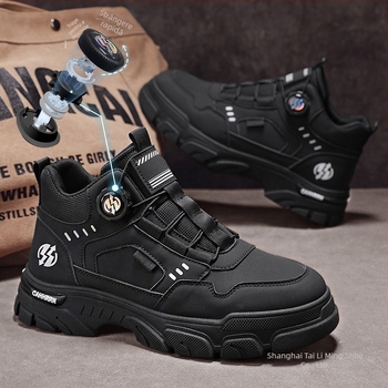 Bocanci Martin pentru bărbați, iarnă, talpă din spumă de cauciuc, PU partea superioară, căptușeală fleece, interior textil