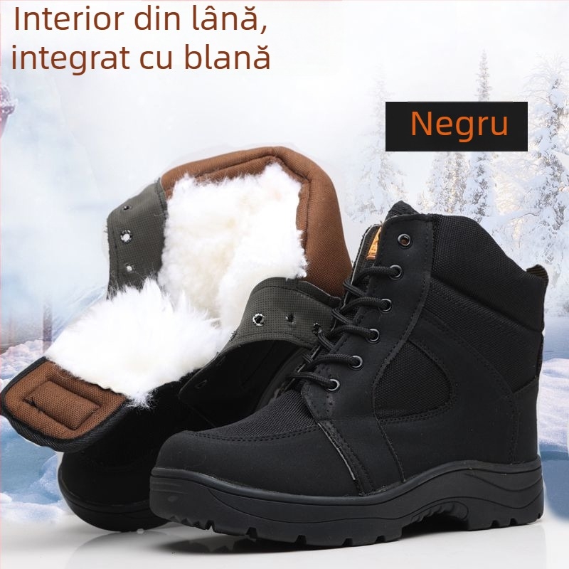 Ghete Martin PU partea superioară; Talpă din cauciuc; Vârf rotund; Toc mic 1–3 cm; Gambă înaltă (PU partea superioară; Talpă din cauciuc; Vârf rotund; Toc mic; Gambă înaltă)