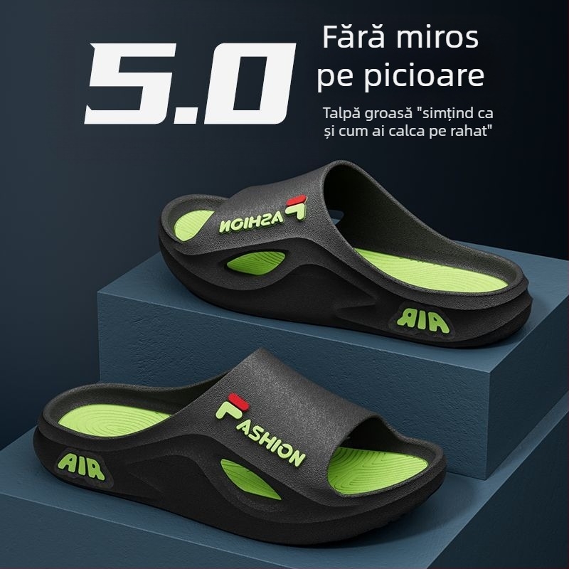 Slapi pentru bărbați, partea superioară PVC, talpă PVC, talpă turnată prin injecție, stil tineresc