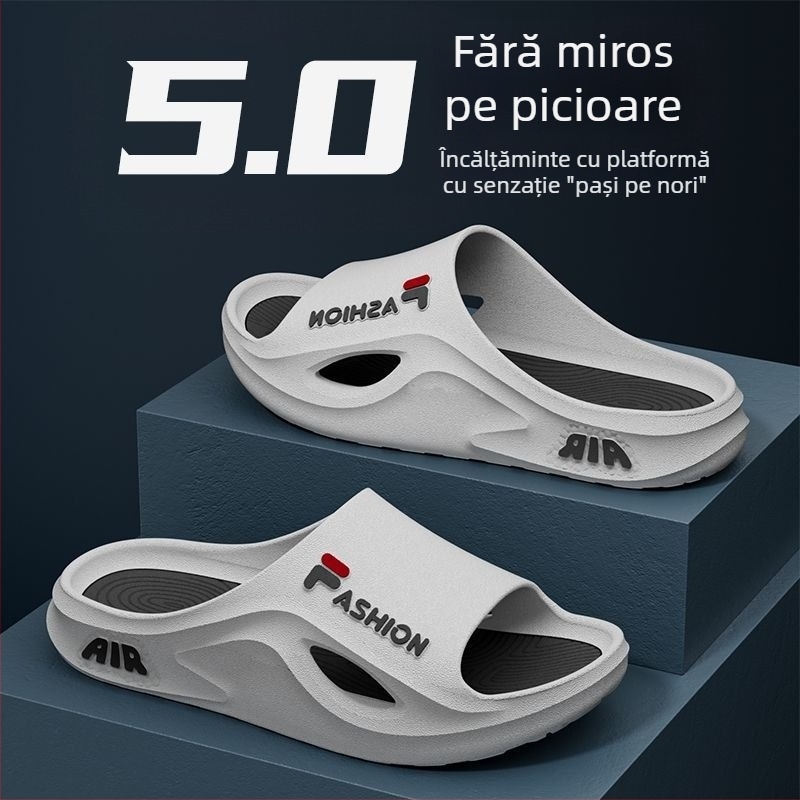 Slapi pentru bărbați, partea superioară PVC, talpă PVC, talpă turnată prin injecție, stil tineresc