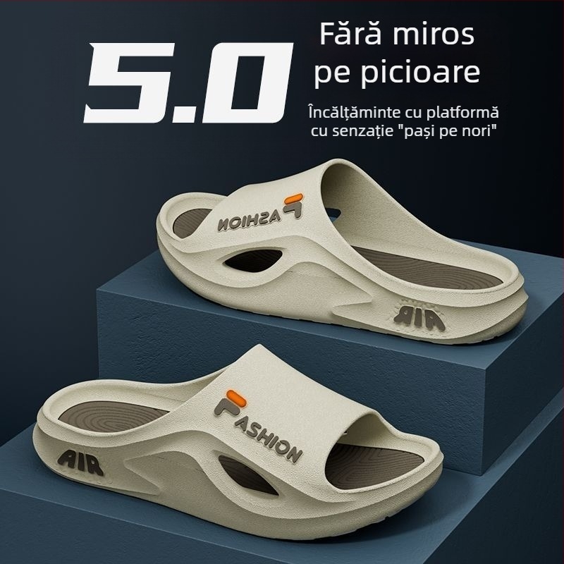 Slapi pentru bărbați, partea superioară PVC, talpă PVC, talpă turnată prin injecție, stil tineresc