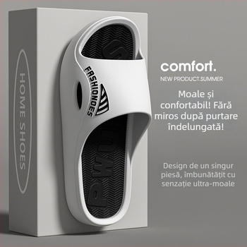 Papuci de bărbați cu partea superioară din PVC, talpă PVC, talpă moale, stil sport, interior și exterior