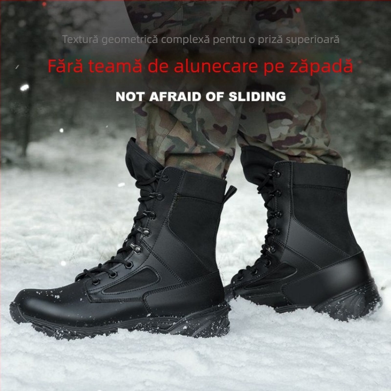 Ghete tactice unisex, înalte, cu partea superioară din plasă respirabilă, branț EVA, talpă antiderapantă