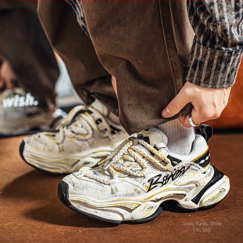 Pantofi casual pentru bărbați loaferi cu partea superioară din plasă, talpă din cauciuc, șireturi, model cu imprimeu animal