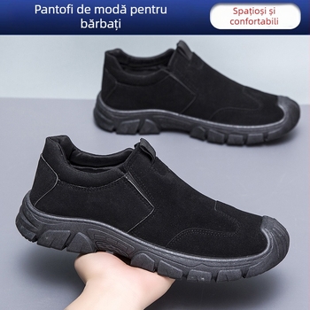 Pantofi de lucru cu partea superioară din piele sintetică, talpă PVC, branț EVA, înălțime joasă 1-3 cm, respirabili și rezistenți la uzură