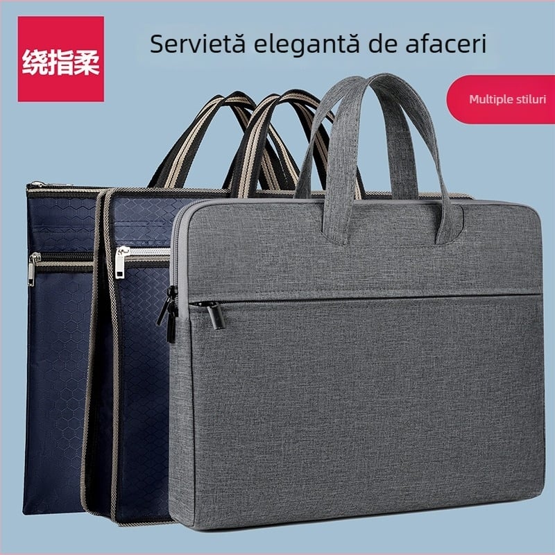 Geantă de documente pentru birou, geantă A4 pentru fișiere, servietă de afaceri pentru bărbați, geantă de depozitare, geantă de lucru cu fermoar