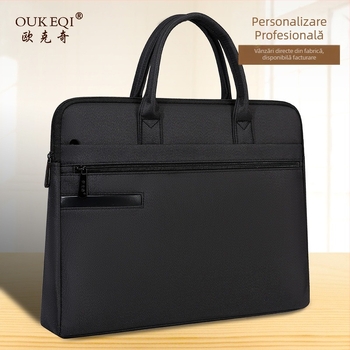 Geantă de documente Oak Qi cu fermoar, material Oxford, stil navetă (Brand Oak Qi; Material Oxford cloth; Stil Zipper; Stil navetă)