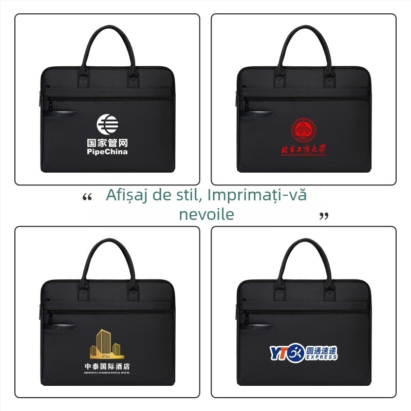 Geantă de documente Oak Qi cu fermoar, material Oxford, stil navetă (Brand Oak Qi; Material Oxford cloth; Stil Zipper; Stil navetă)