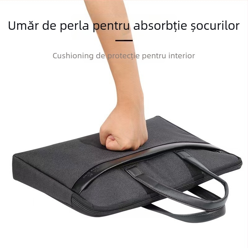 Geantă de documente pentru bărbați Haoxuan Stationery, din pânză, fermoar, 2 compartimente, Oxford țesătură