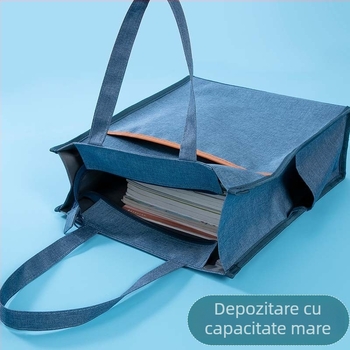 Geantă dosar din Oxford cu fermoar, Brand Outstanding, material Oxford cu elasticitate înaltă