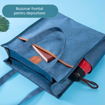Geantă dosar din Oxford cu fermoar, Brand Outstanding, material Oxford cu elasticitate înaltă