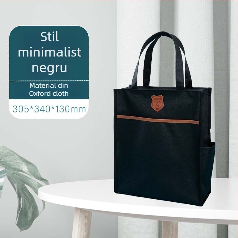 Geantă dosar din Oxford cu fermoar, Brand Outstanding, material Oxford cu elasticitate înaltă
