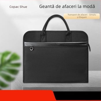 Geantă de documente pentru afaceri Shu Jie, pânză Oxford, închidere de tip etanș, model 0