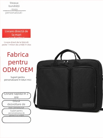 Renzhixing Geantă pentru laptop pentru bărbați — material Oxford, impermeabil, respirabil, durabil la uzură, imprimare siglă personalizată, geantă de umăr crossbody