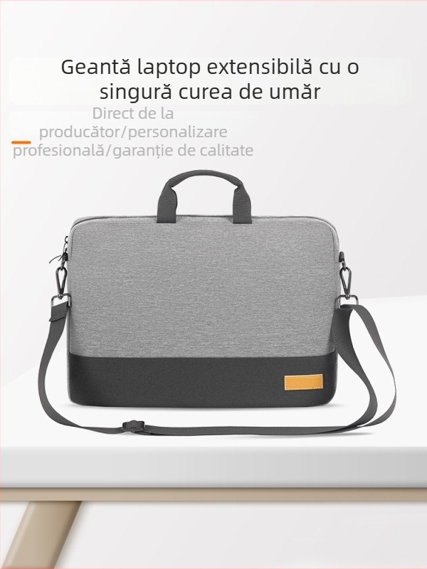 Geantă de laptop de afaceri, 14 inch, unisex, rezistentă la apă și la șocuri