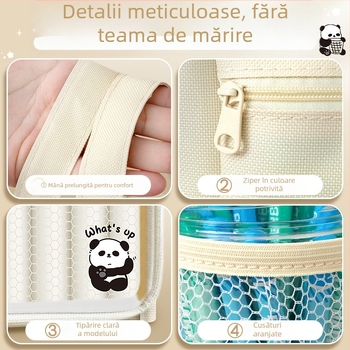 Geantă școlară din pânză pentru elevi, cu închidere etanșă și design desen animat