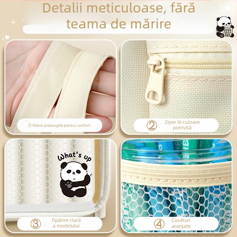 Geantă școlară din pânză pentru elevi, cu închidere etanșă și design desen animat