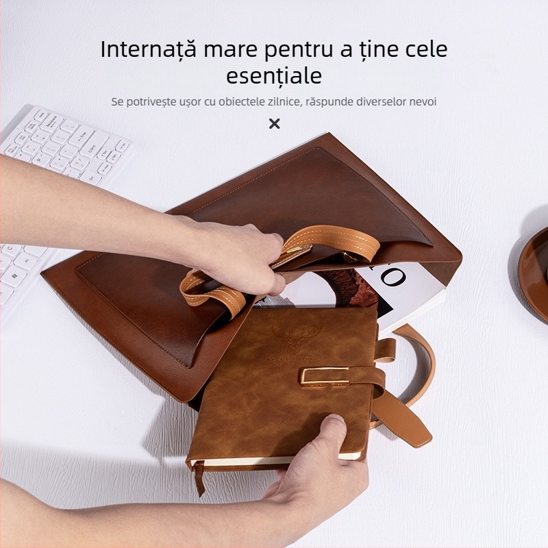 Geantă de fișiere A4 din PU - Geantă de birou portabilă cu design tridimensional (Brand: Yicheng; Material: PU; Stil: Portabil; Formă: Tridimensional)