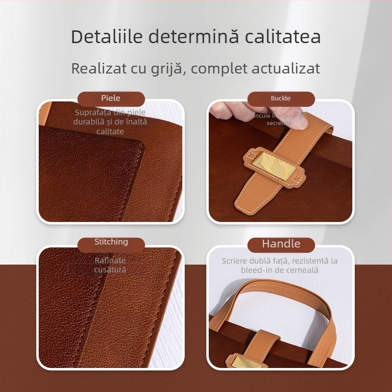 Geantă de fișiere A4 din PU - Geantă de birou portabilă cu design tridimensional (Brand: Yicheng; Material: PU; Stil: Portabil; Formă: Tridimensional)