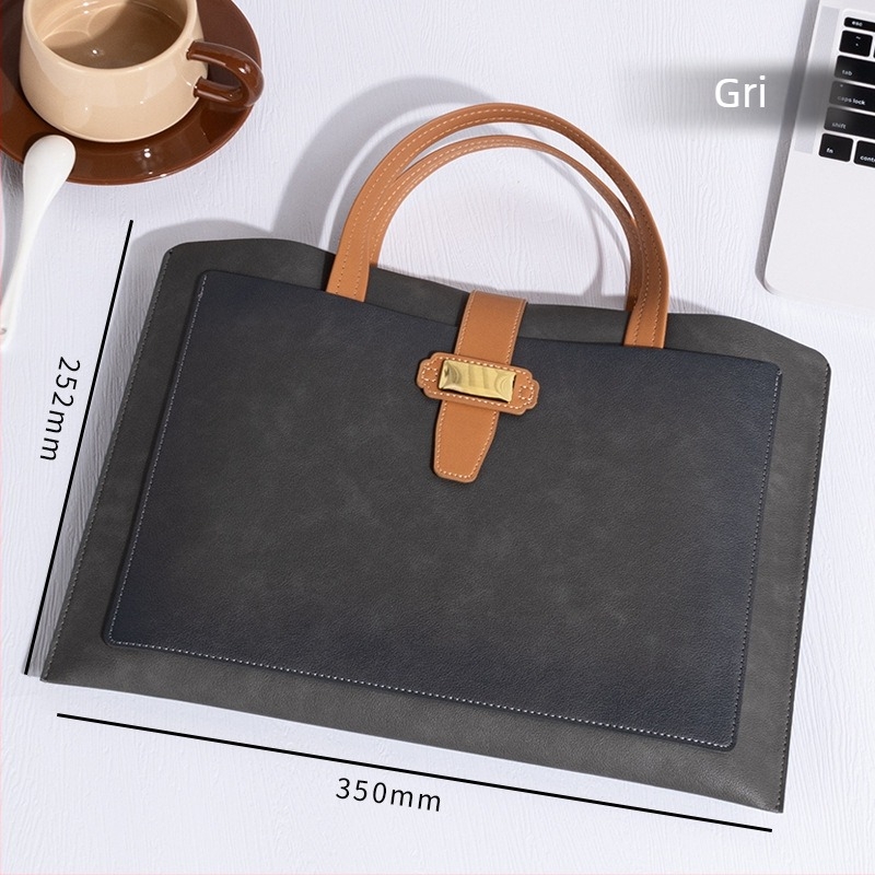 Geantă de fișiere A4 din PU - Geantă de birou portabilă cu design tridimensional (Brand: Yicheng; Material: PU; Stil: Portabil; Formă: Tridimensional)