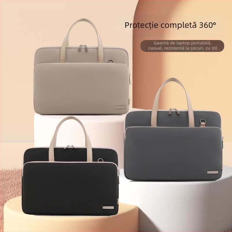 Geantă pentru laptop, material Oxford rezistent, căptușeală din nailon, stil urban minimalist, geantă de afaceri portabilă