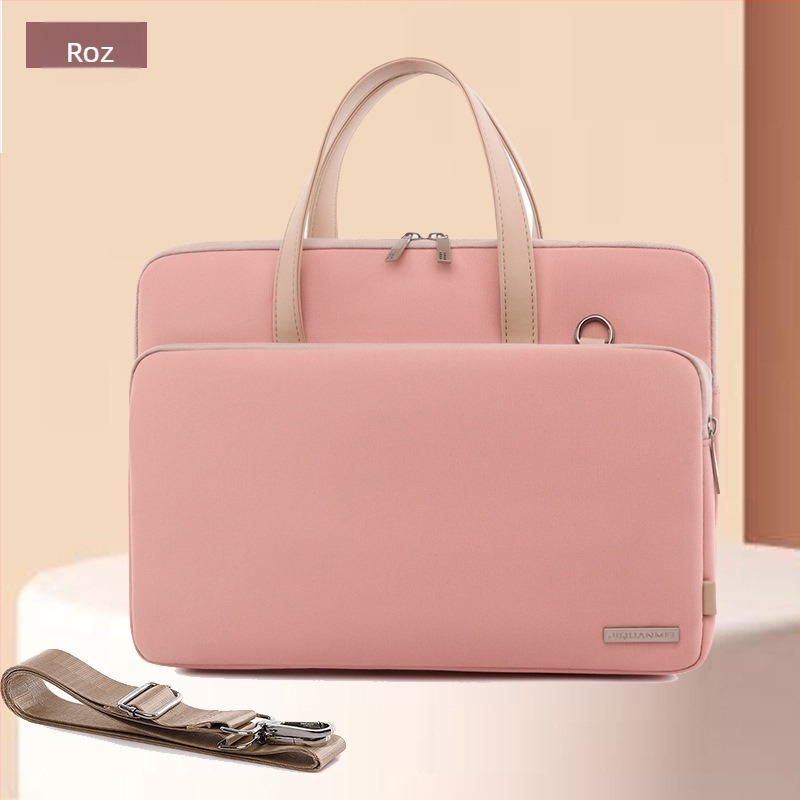 Geantă pentru laptop, material Oxford rezistent, căptușeală din nailon, stil urban minimalist, geantă de afaceri portabilă