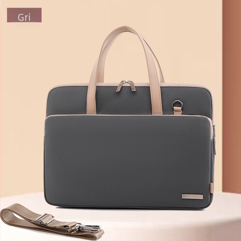 Geantă pentru laptop, material Oxford rezistent, căptușeală din nailon, stil urban minimalist, geantă de afaceri portabilă
