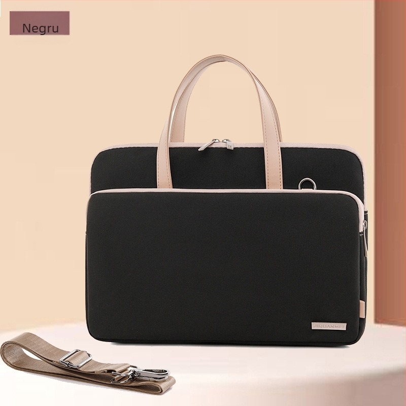 Geantă pentru laptop, material Oxford rezistent, căptușeală din nailon, stil urban minimalist, geantă de afaceri portabilă