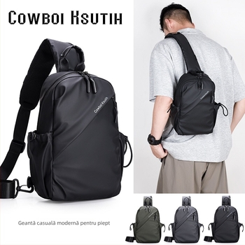 Geantă de piept pentru bărbați – nylon, rezistentă la apă, respirabilă, ultraușoară, extensibilă, stil street