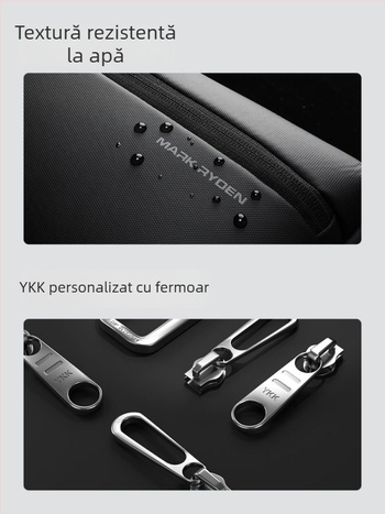 Geantă de piept pentru bărbați Marco Layden, Material Oxford, Rezistent la uzură, Model monocrom