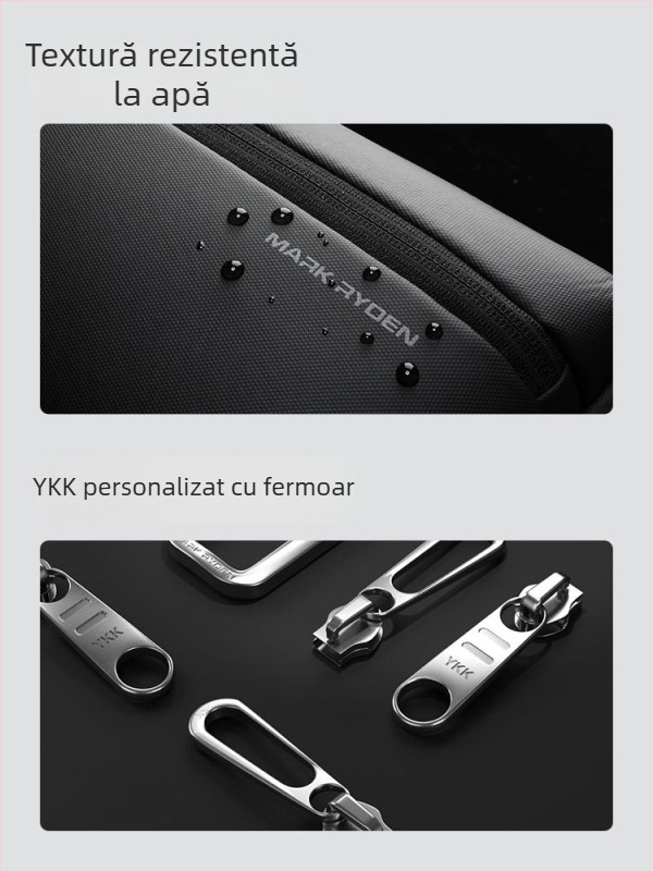 Geantă de piept pentru bărbați Marco Layden, Material Oxford, Rezistent la uzură, Model monocrom