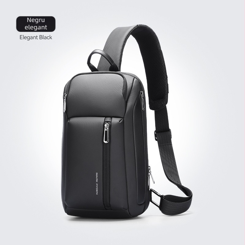 Geantă de piept pentru bărbați Marco Layden, Material Oxford, Rezistent la uzură, Model monocrom