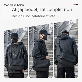 Geantă crossbody pentru bărbați din PU, cu căptușeală Oxford, stil Fresh and Sweet, pentru relaxare în timpul călătoriilor