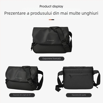 Geantă crossbody pentru bărbați din PU, cu căptușeală Oxford, stil Fresh and Sweet, pentru relaxare în timpul călătoriilor