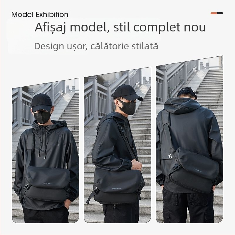 Geantă crossbody pentru bărbați din PU, cu căptușeală Oxford, stil Fresh and Sweet, pentru relaxare în timpul călătoriilor