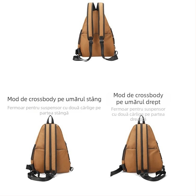 Geantă crossbody pentru bărbați, stil călătorie leisure, material Oxford, capacitate mare, respirabilă, impermeabilă, antibacteriană, căptușeală poliester, marca TANGCOOL