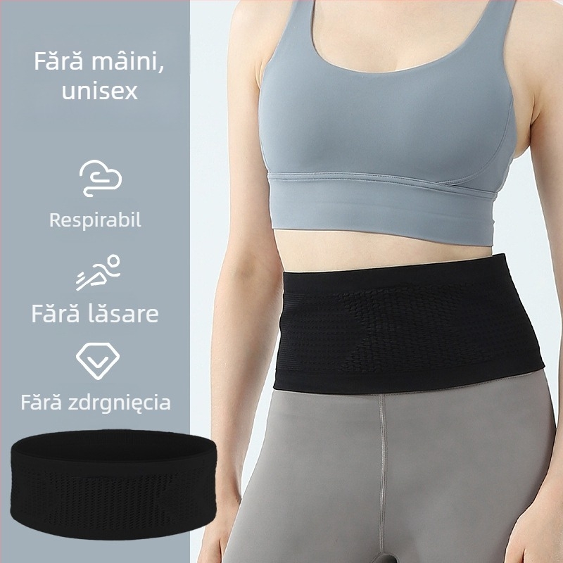 Borsetă de talie sport pentru exterior – ultra ușoară, respirabilă, extensibilă, din nailon, unisex, pentru alergare și fitness